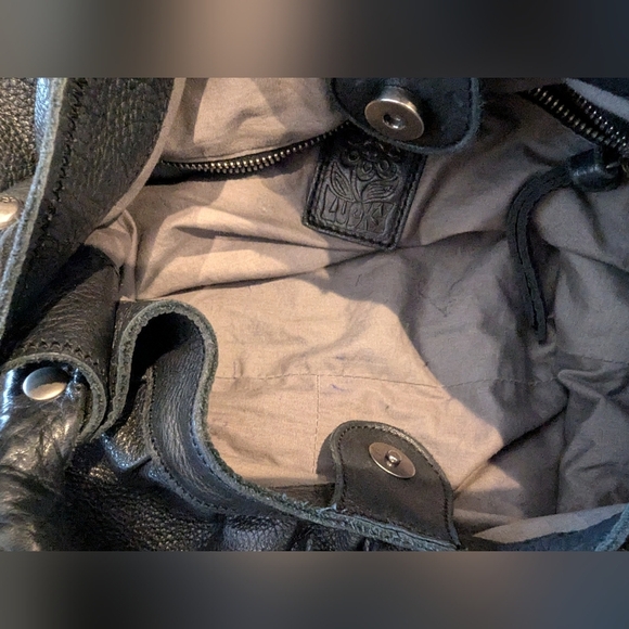 Lucky Brand Hobo Bag -black Leather shoulder bag - Picture 7 of 11